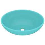 Vidaxl Washbasin Oval 40x33 cm Cerámico Matt claro verde