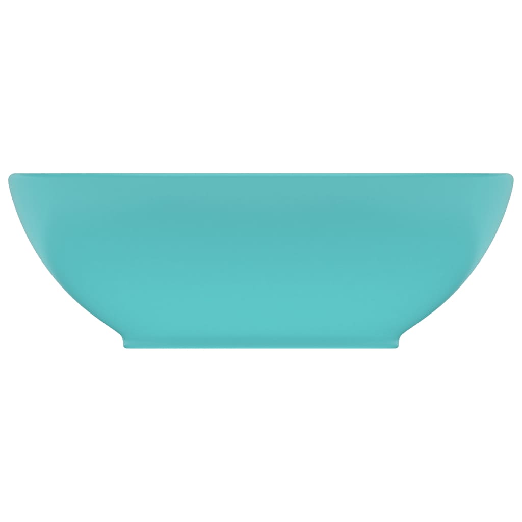 Vidaxl Washbasin Oval 40x33 cm Cerámico Matt claro verde