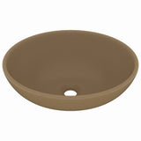 Vidaxl Washbasin ovale 40x33 cm crema ceramica