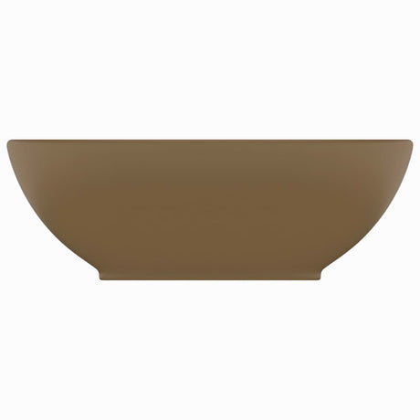 VIDAXL WASHBAIN OVAL 40x33 cm Keramikmattencreme