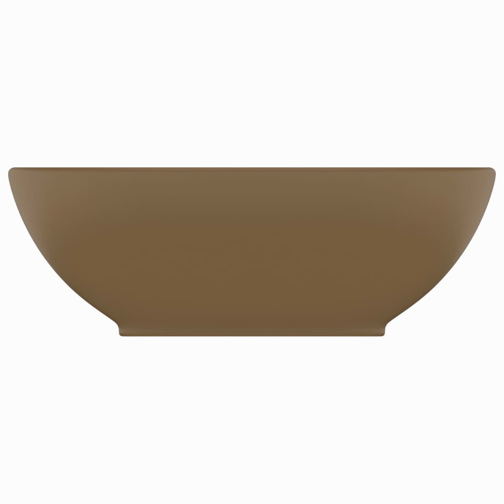 Vidaxl Washbasin ovale 40x33 cm crema ceramica