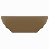 Vidaxl Washbasin Oval 40x33 CM Ceram Mat Cream