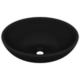 Vidaxl wastbasin oval 40x33 cm Keramik Matte schwaarz