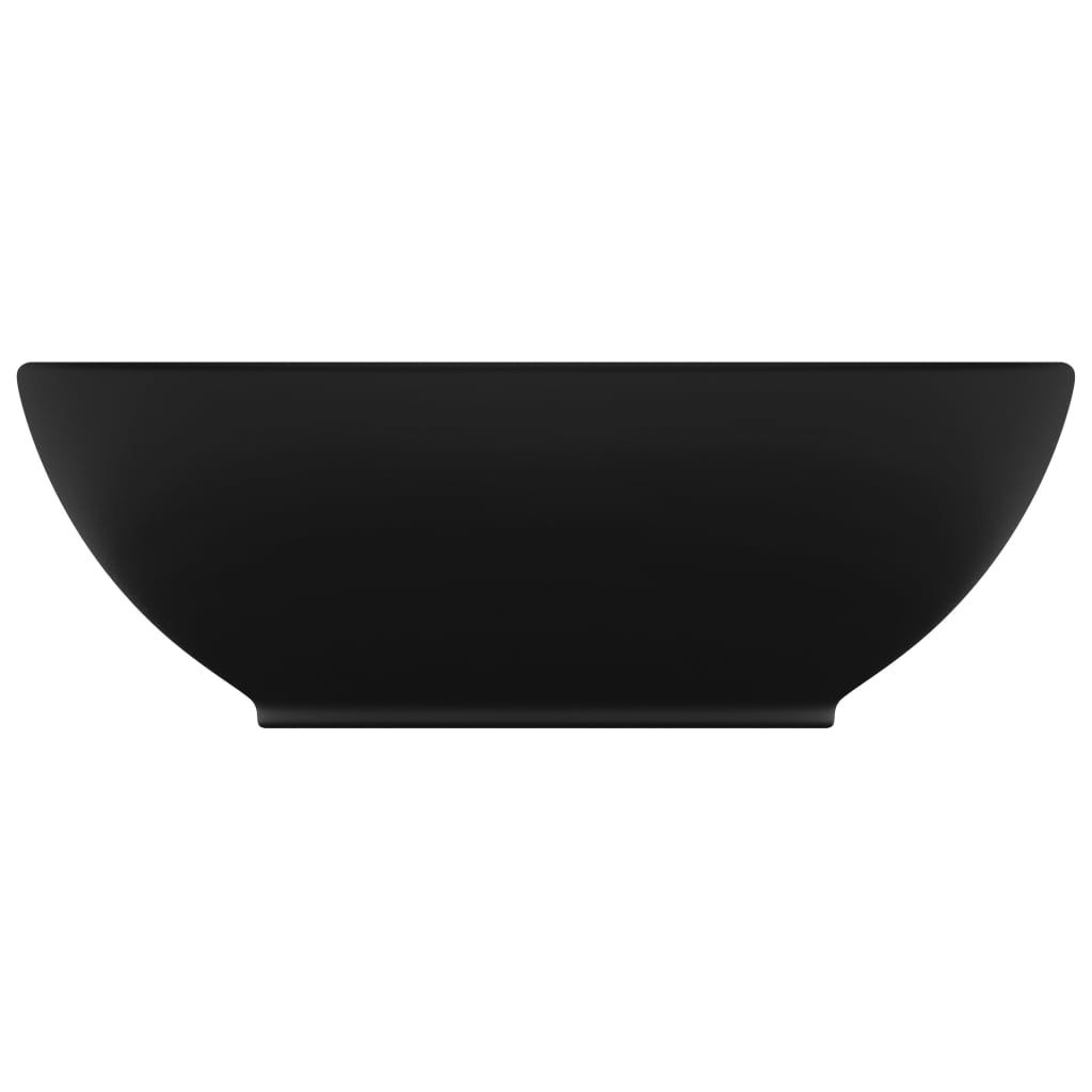 Vidaxl Washbasin Oval 40x33 cm keramická matná černá