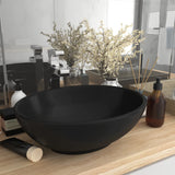 Vidaxl Washbasin Oval 40x33 cm Cerámico mate negro