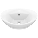 Vidaxl Washbasin s přistáním oválu 58,5x39 cm keramická rohož bílá