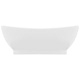 Vidaxl Washbasin med landing Oval 58,5x39 cm keramisk matte hvit