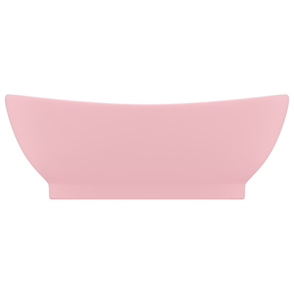 Vidaxl Wash -basin med landning oval 58,5x39 cm keramisk satpoze