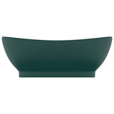 Vidaxl Washbasin s přistáním oválu 58,5x39 cm keramic Matt Dark Green