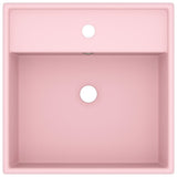 VIDAXL WASHBAIN mit Landesquadrat 41 x 41 cm Keramik Sole Pink