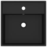 VIDAXL WASHBAIN mit Landesquadrat 41 x 41 cm Keramikmattschwarz