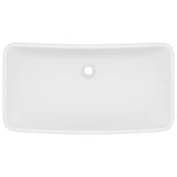 VIDAXL WASHBAIN RETTANGULAR 71 x 38 cm Keramikmatte Weiß