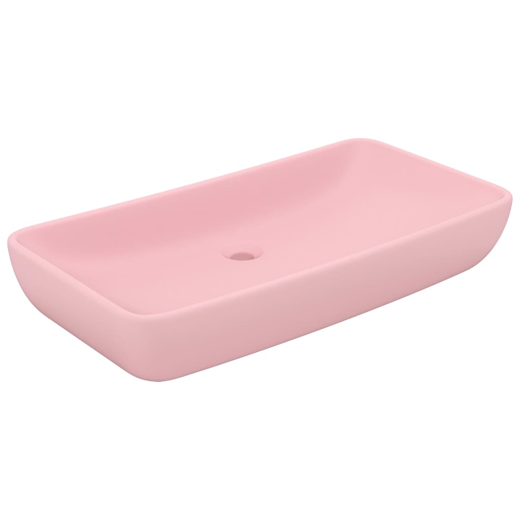 Vidaxl Washbasin prostokątny 71x38 cm ceramiczny matpown