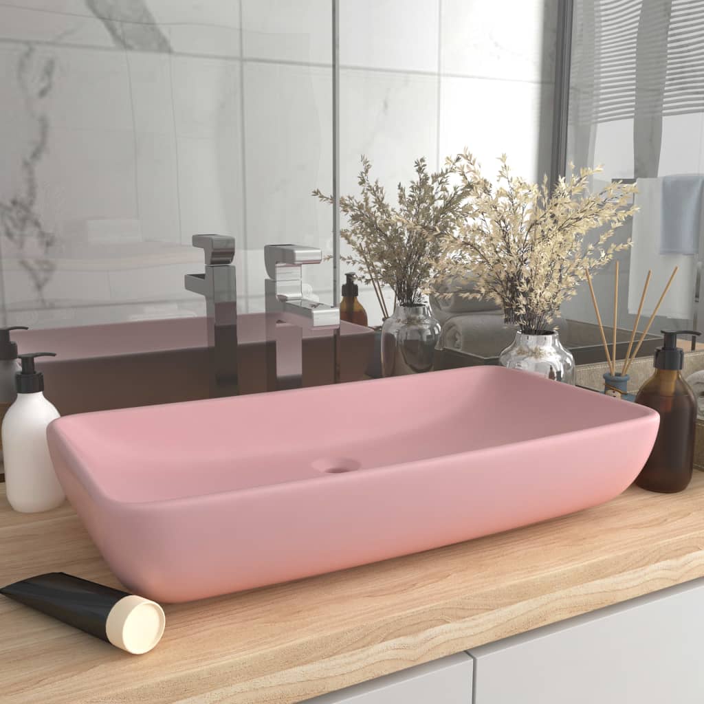 Vidaxl Washbasin Rectangular 71x38 cm keramic matpown