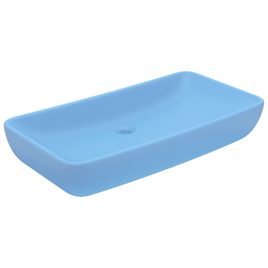 Vidaxl Washbasin rectangular 71x38 cm cerámica mate azul claro