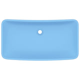 Vidaxl Washbasin Rectangulaire 71x38 cm Céramique Matt bleu clair