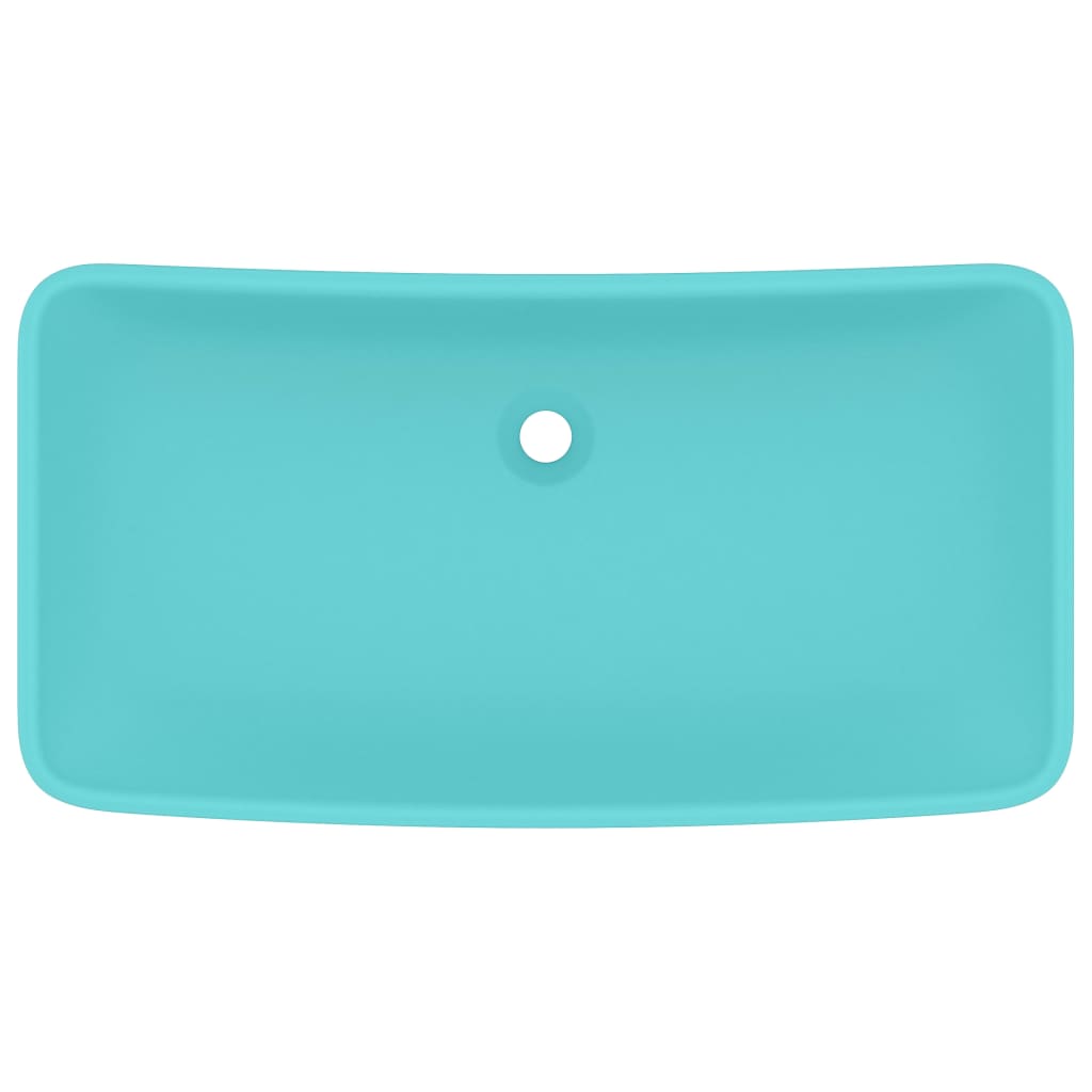 Vidaxl Washbasin rectangular 71x38 cm cerámica mate verde claro