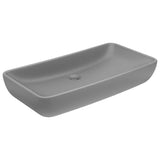 BIDAXL WASHBASIN RECTANGULAR 71x38 cm keramisk matt ljusgrå