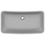 VIDAXL WASHBAIN RETTANGULAR 71 x 38 cm Keramik Matt Hellgrau