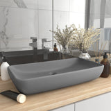 Vidaxl Washbasin Rectangular 71x38 cm Ceramico Matt Grey chiaro