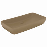 Vidaxl Washbasin Rectangular 71x38 cm Crema di tappetino in ceramica