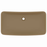 VIDAXL WASHBAIN RETTANGULAR 71 x 38 cm Keramikmattencreme