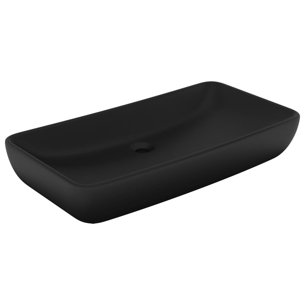 Vidaxl Washbasin Rectangular 71x38 cm Cerámico mate negro