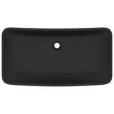 VIDAXL WASHBAIN RETTANGULAR 71 x 38 cm Keramikmattschwarz