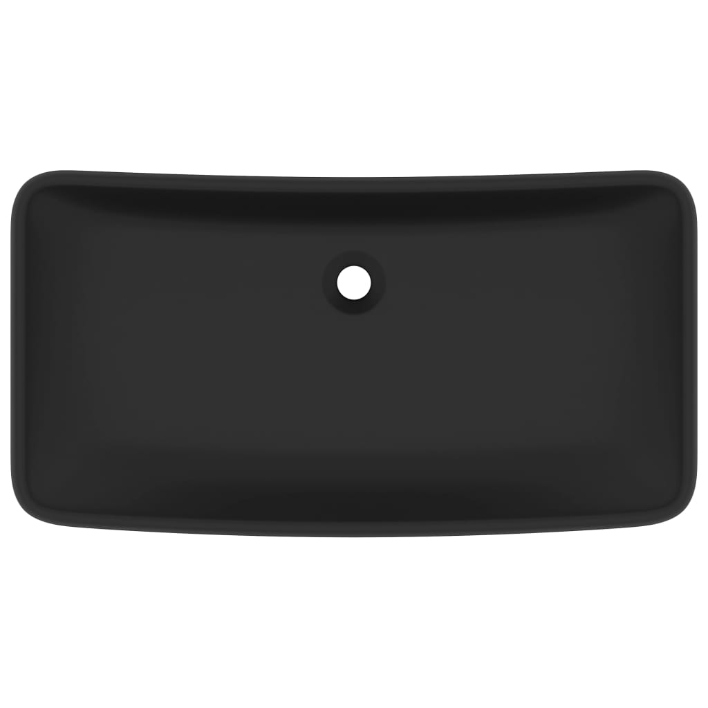 Vidaxl Washbasin rektangulær 71x38 cm keramisk matt svart