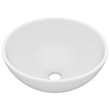 Vidaxl Washbeasin rund 32,5 x 14 cm Keramikmatte Weiß