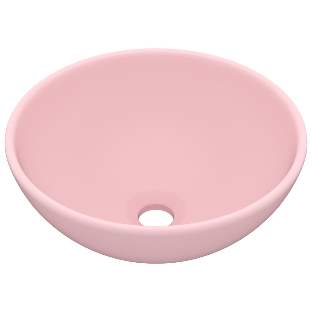 Vidaxl Washbasin Round 32.5x14 cm Matpown in ceramica