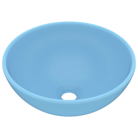 Vidaxl Washbeasin rund 32,5 x 14 cm Keramik Matt Hellblau