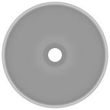 VIDAXL WASHBAIN RUND 32,5 x 14 cm Keramik Matt Hellgrau