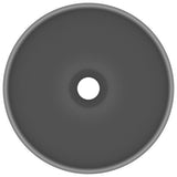 Vidaxl Washbeasin rund 32,5 x 14 cm Keramikmatte dunkelgrau