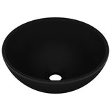 Vidaxl Washbeasin rund 32,5 x 14 cm Keramikmattschwarz