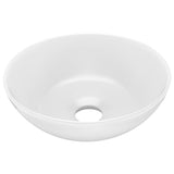 Vidaxl Washbasin Round Keramic Mat White