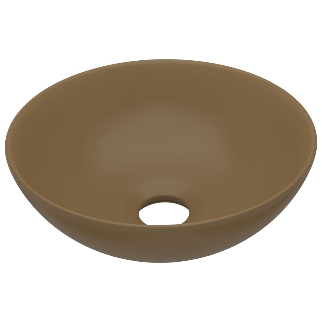 Vidaxl Washbasin Round keramic Matcream