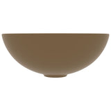 Vidaxl Washbeer rund Keramikmatcream
