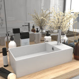 Vidaxl Washbasin med landing keramisk matte hvit