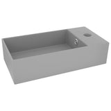 Vidaxl Washbasin z lądującym ceramicznym jasnoszary