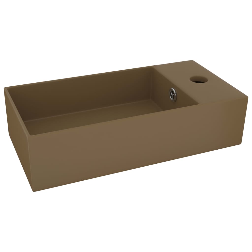 Vidaxl Washbasin med landing keramisk matcreme