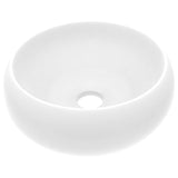 Vidaxl Wash -basin runt 40x15 cm keramisk matvit