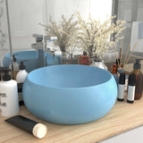 Vidaxl Washbasin Round 40x15 cm Cerámico mate azul claro