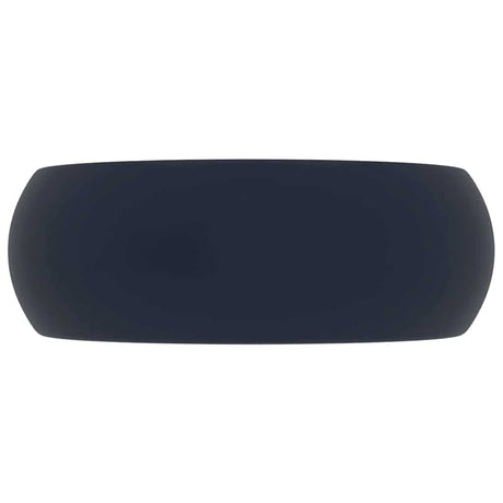 Vidaxx Waschbecken rund 40x15 cm Keramik matt dunkelblau