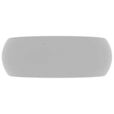 Vidaxl Washbeasin rund 40x15 cm Keramik Matt Hellgrau