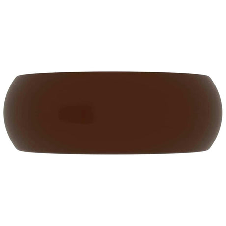 Vidaxl Washbeasin rund 40x15 cm Keramik Matt Dunkelbraun