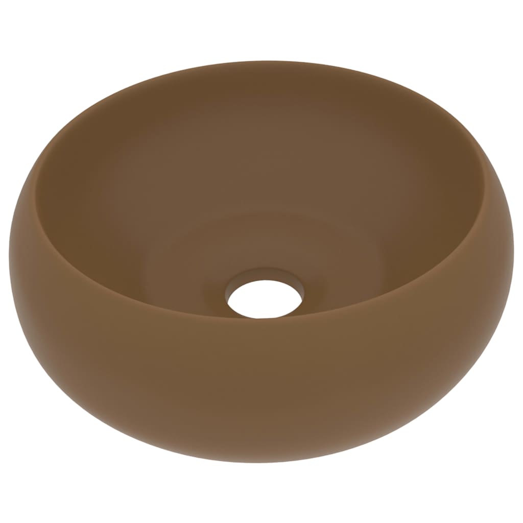 Vidaxl WashBasin okoli 40x15 cm keramična matcream