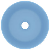 VidaXL Washbasin Round 40x15 cm Ceramic matt light blue