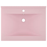 Vidaxl Washingin avec trou du robinet 60x46 cm en céramique rose