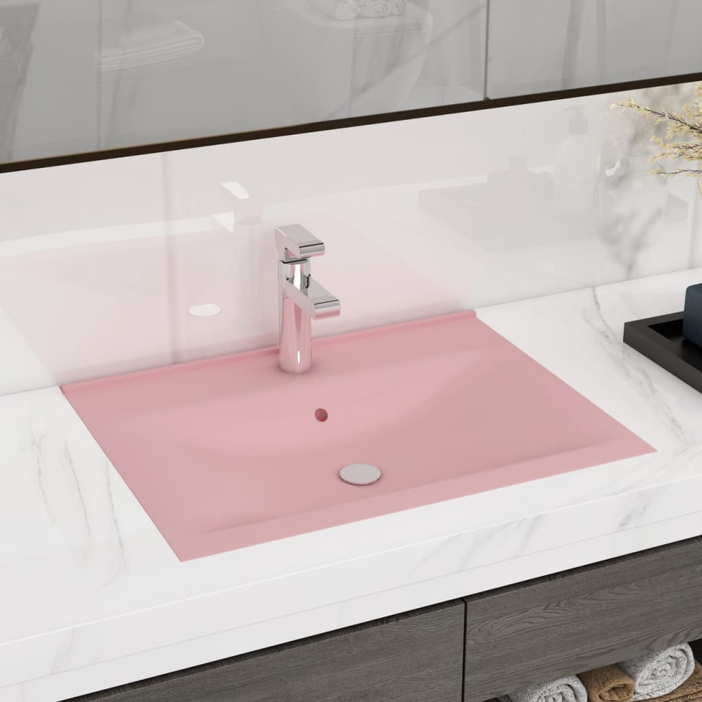 BIDAXL WASHBASIN MED TAP HOLE 60x46 cm keramisk sularosa